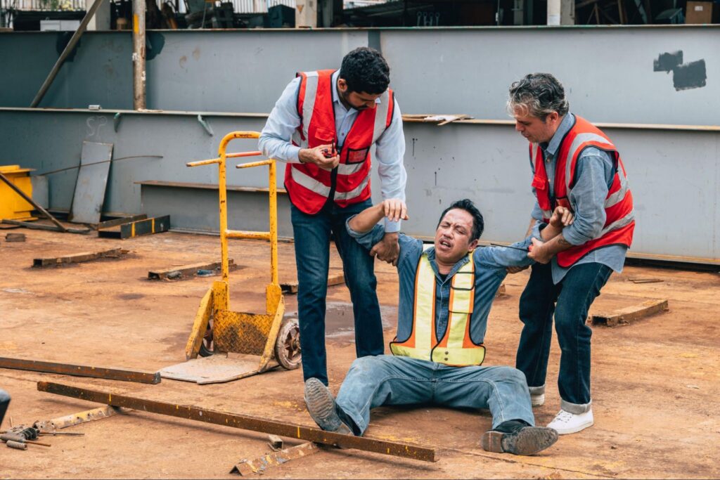 Construction worker down after injury during site operations